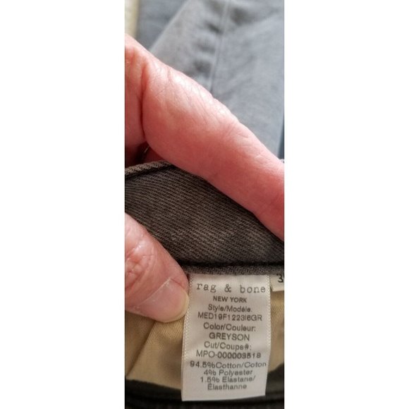 Rag & Bone Men's Greyson Fit 2 Slim Skinny Button-Fly Stretch Denim Jeans 34X30 - Picture 16 of 16